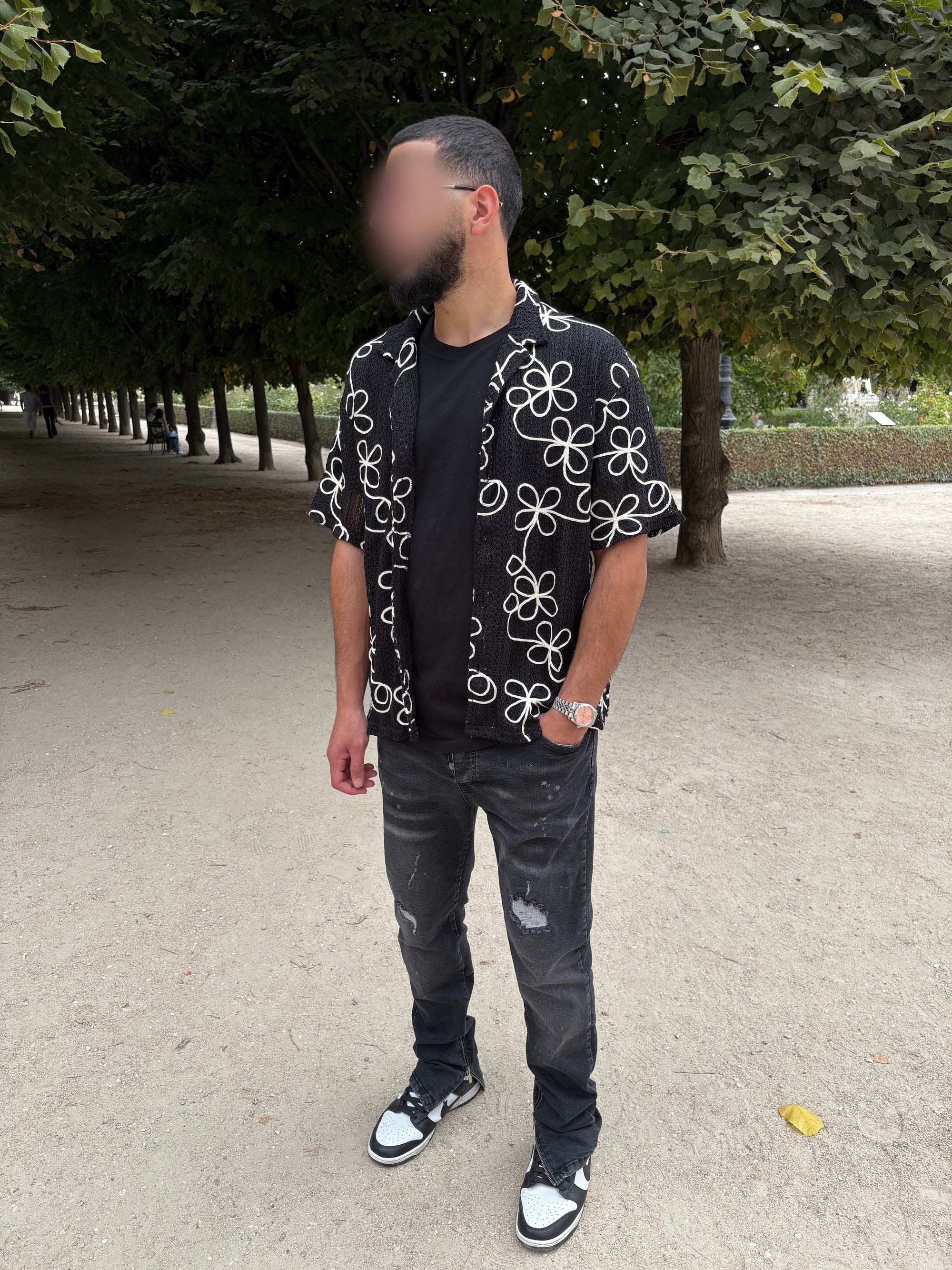 Chemise en maille - Noir