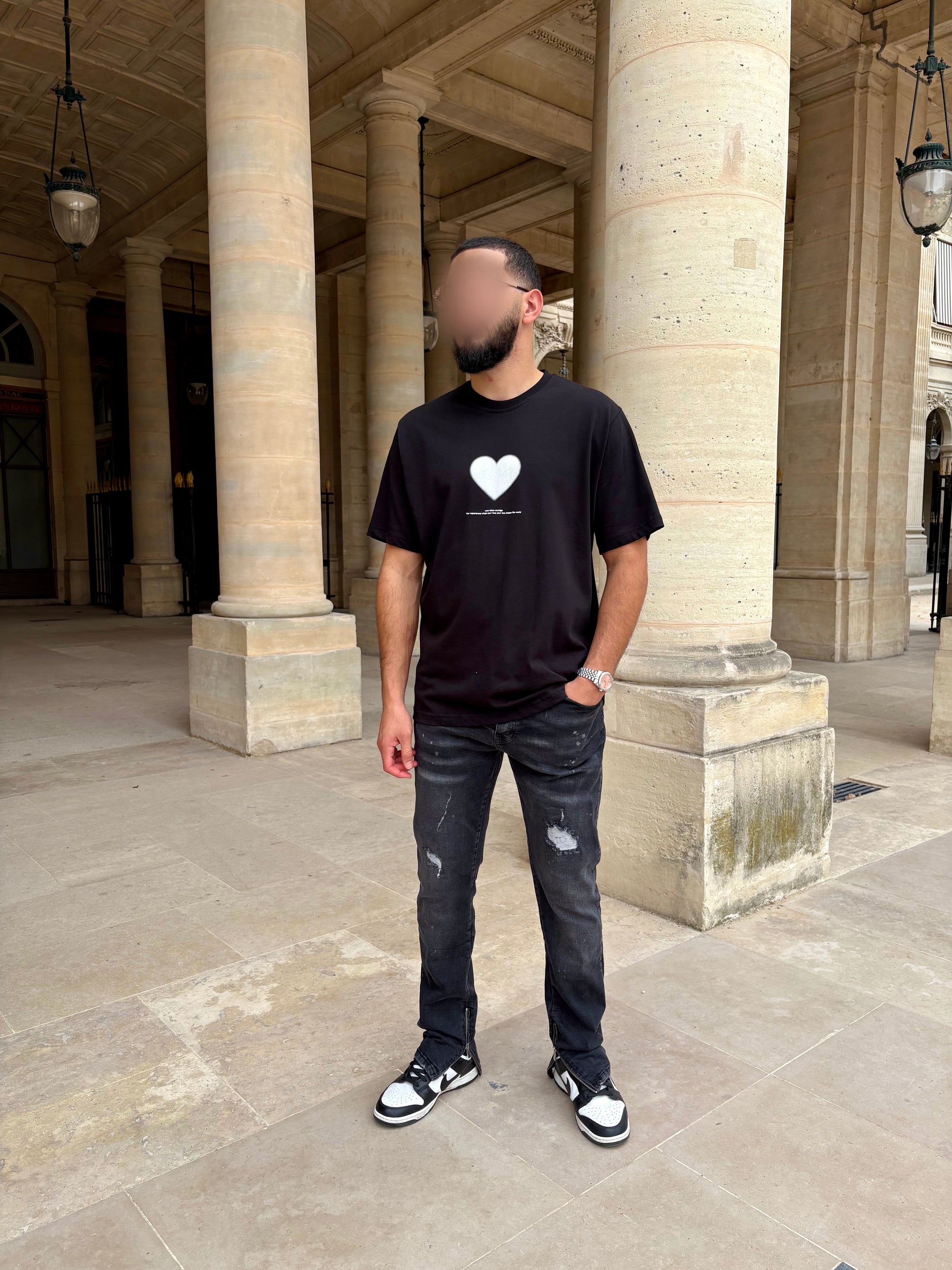 T-shirt COURAGE - Noir