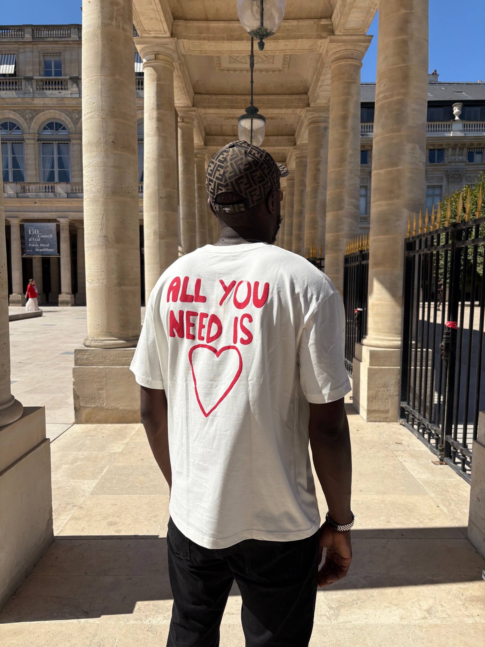 T-shirt ALL YOU NEED - Blanc