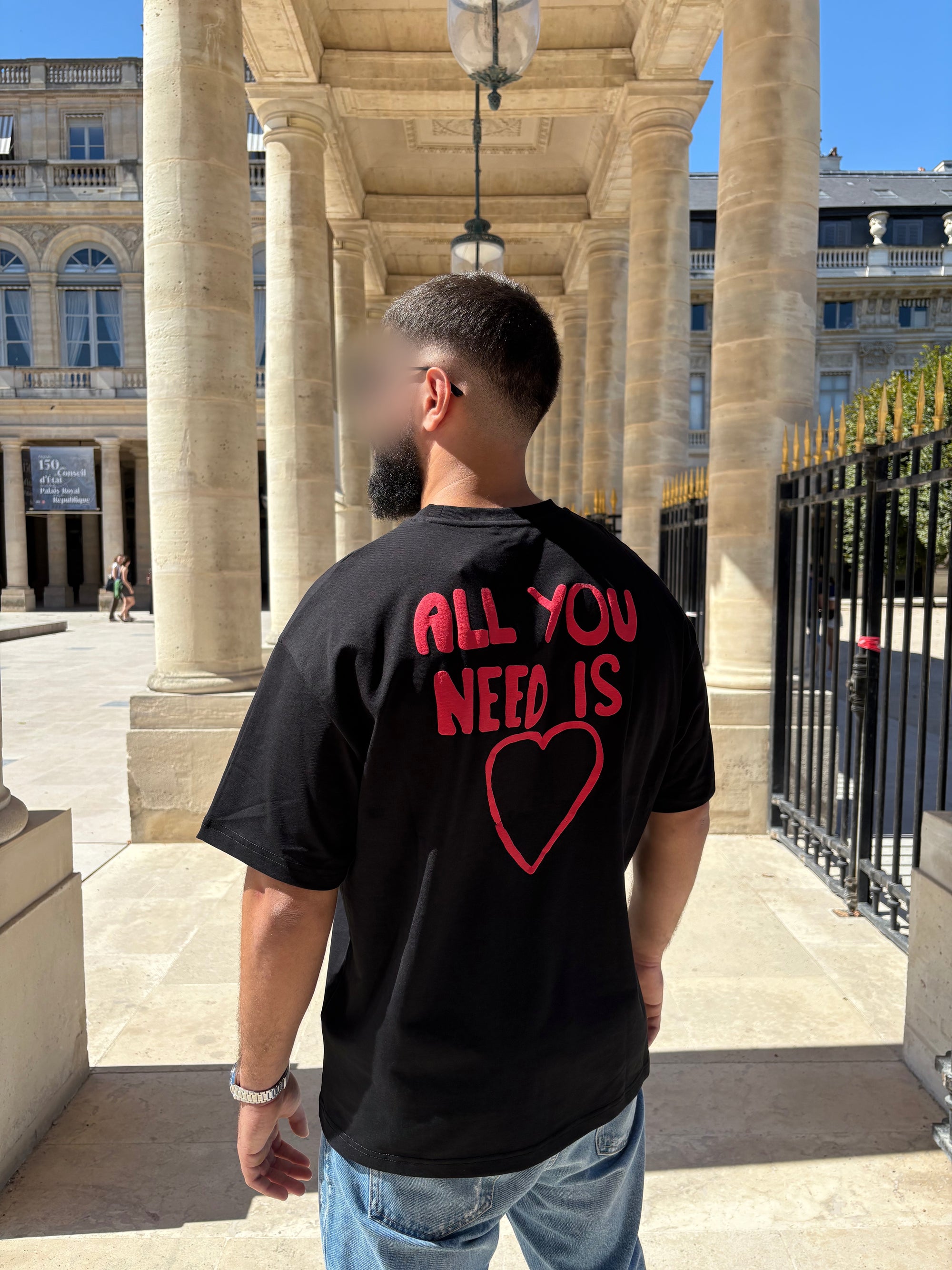 T-shirt ALL YOU NEED - Noir